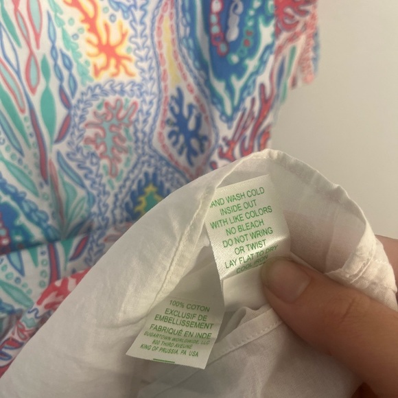 Lilly Pulitzer Courtney Multi Let Minnow Beaded Tunic Shift Dress size small - Picture 9 of 11